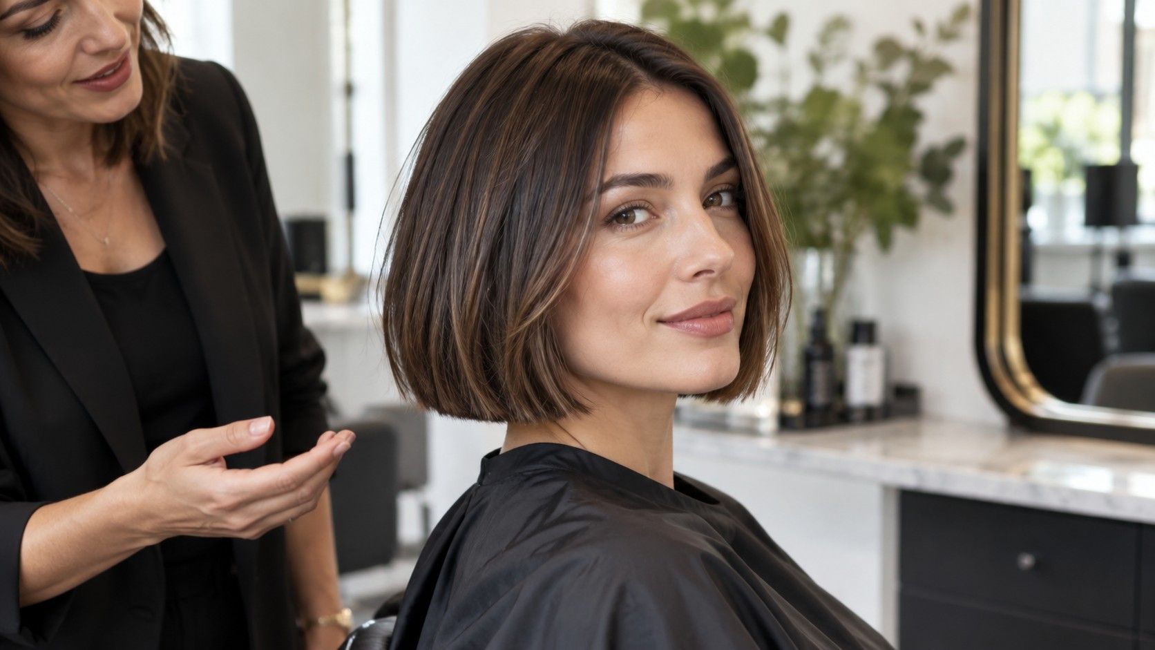 Soft layered hairstyle for an oval face